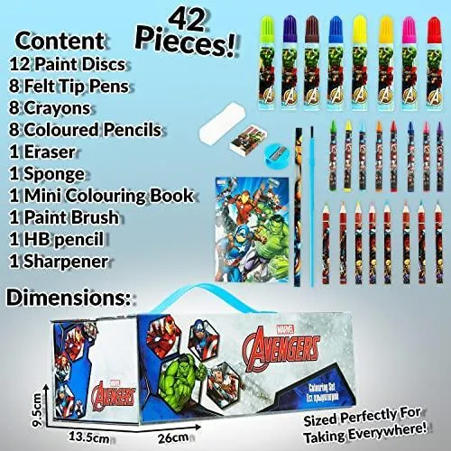 Marvel Art Set Avengers Colouring Sets for Children