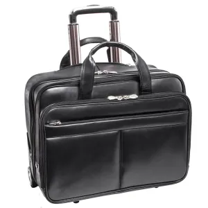 McKlein Bowery 15" Leather Wheeled Laptop Briefcase