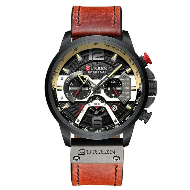 Men Analog Leather Sports Watch