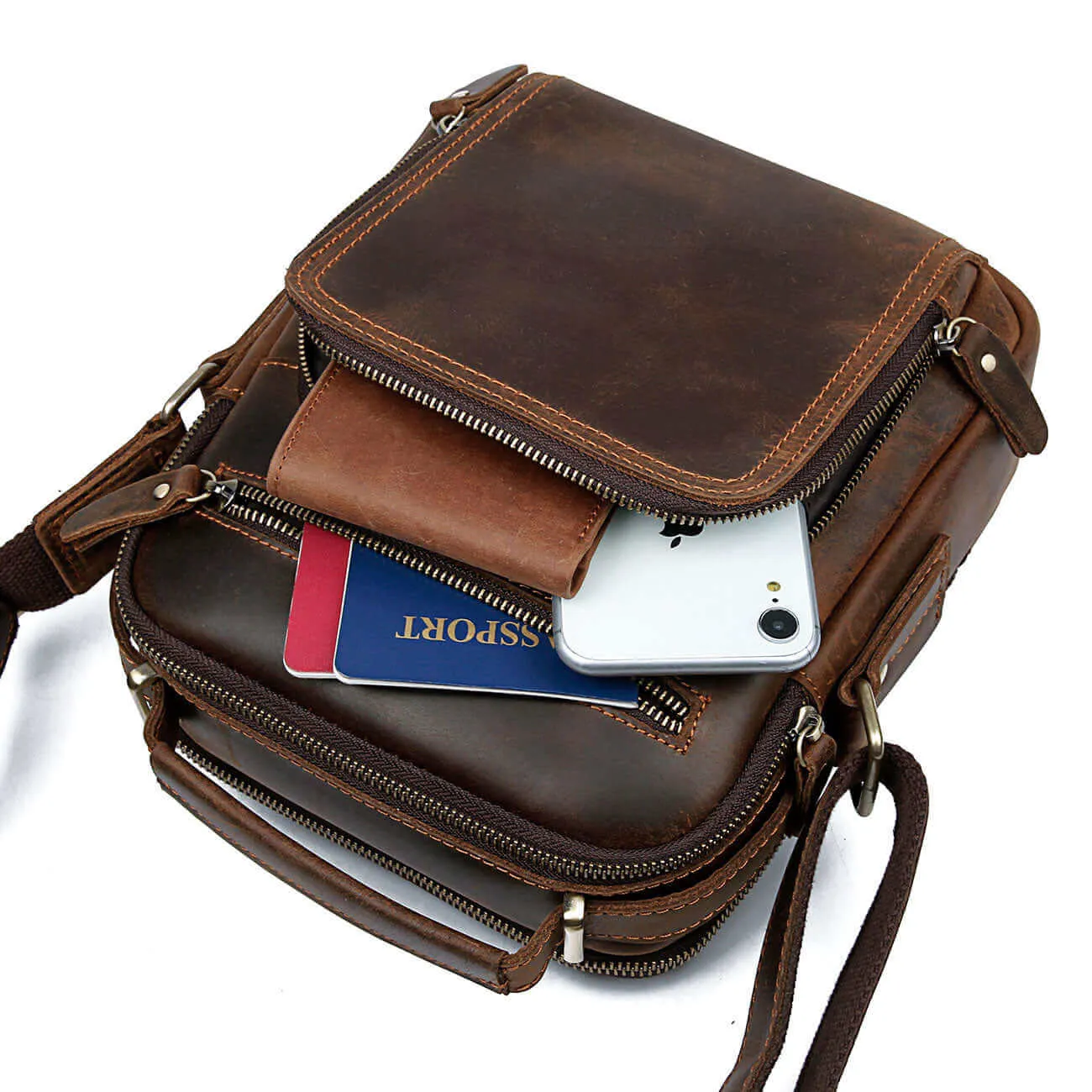 Men's Leather Crossbody Bag NZ