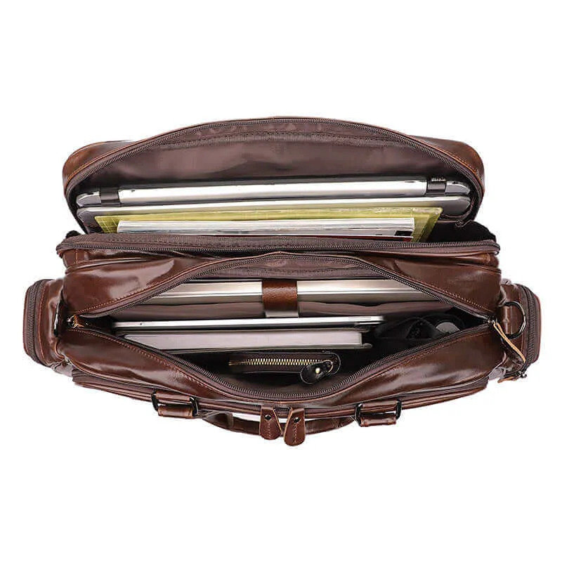 Men's Leather Laptop Bag - Stylish & Functional