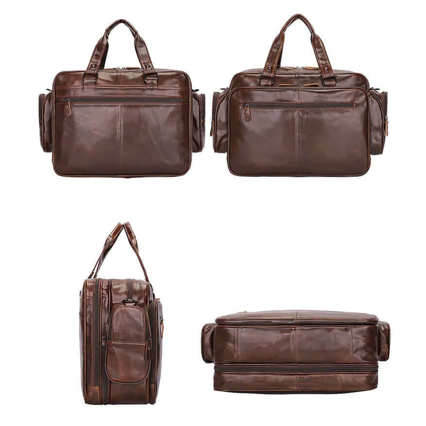 Men's Leather Laptop Bag - Stylish & Functional