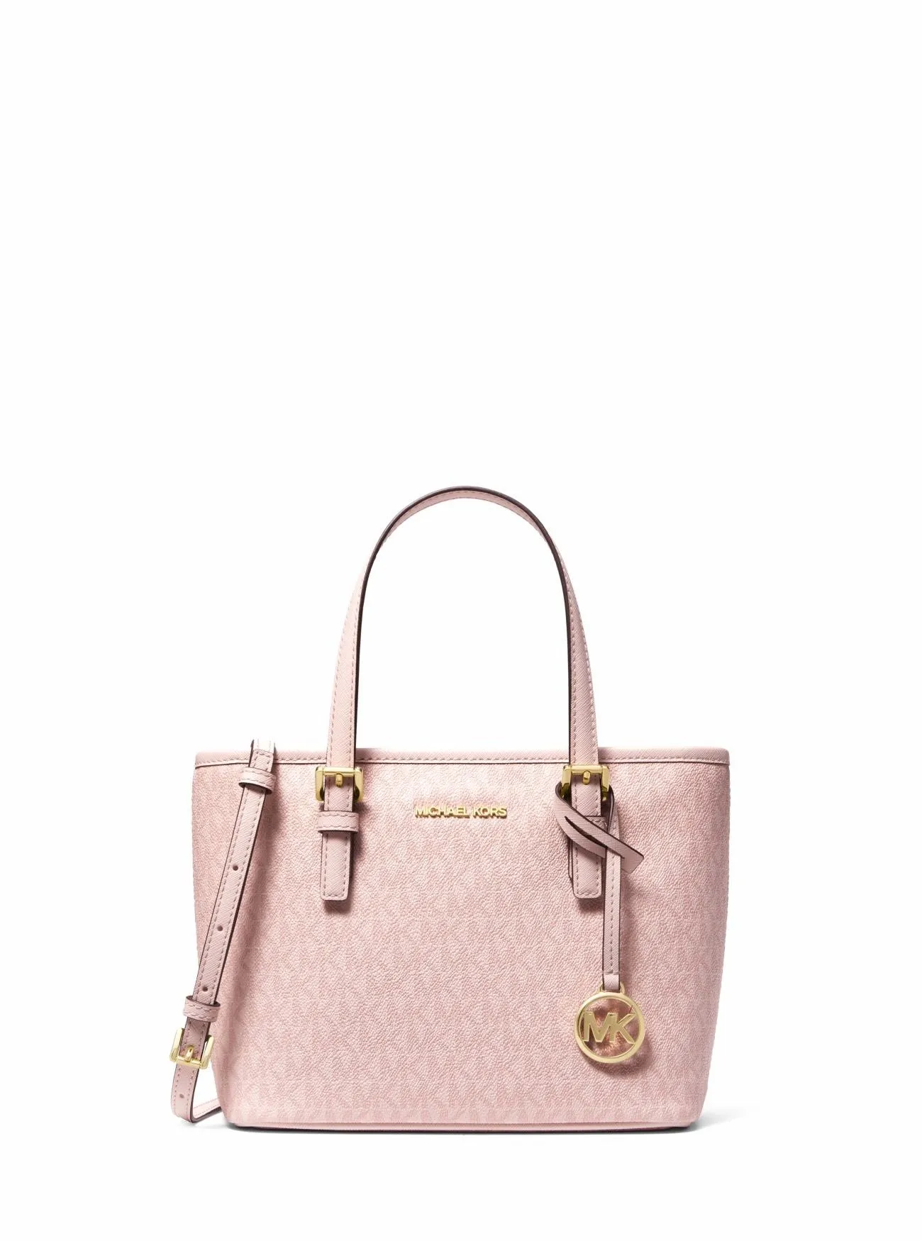 Michael Kors Women's Dark Powder Blush Jet Set Travel Extra-Small Logo Top-Zip Tote Bag