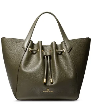 Michael Kors Women's Olive Phoebe Large Leather Grab Tote