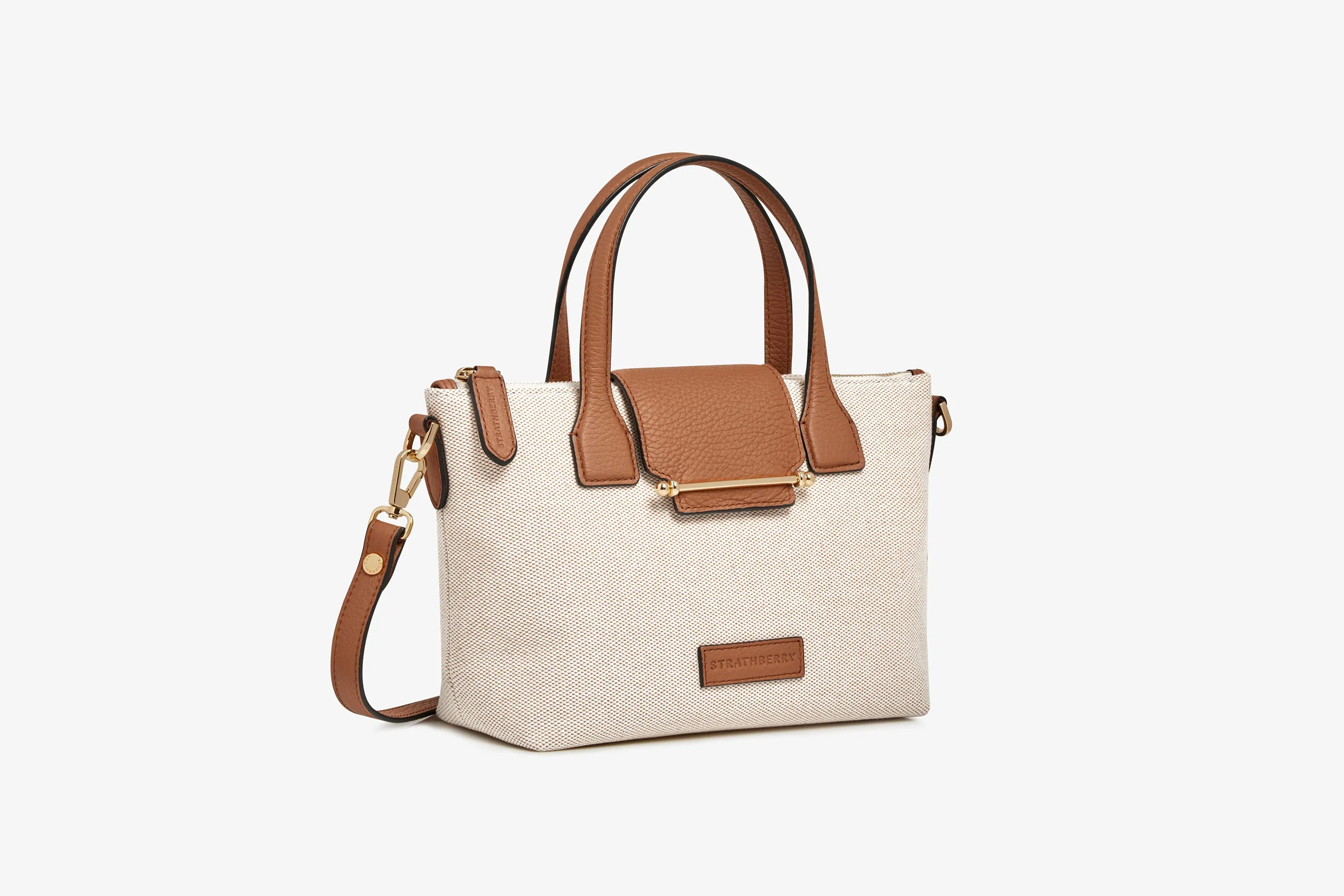 Mini Travel Tote - Canvas Ecru/Tan