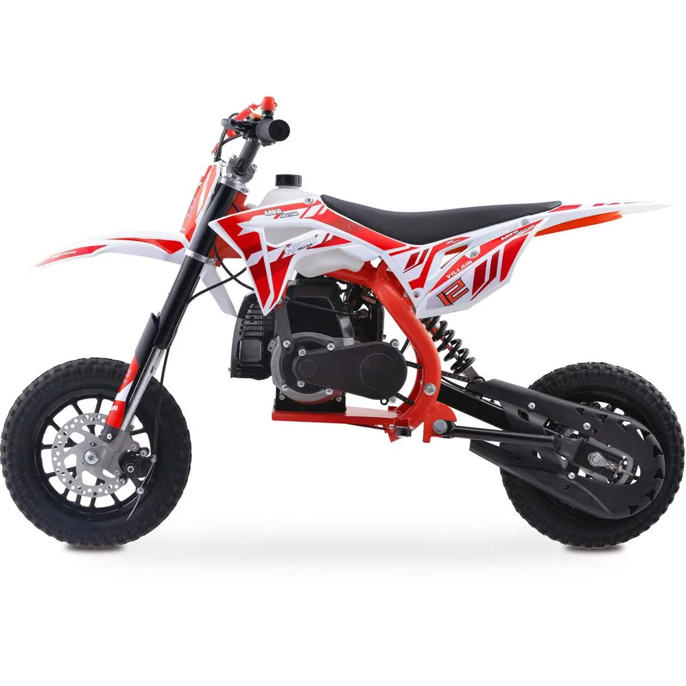 MotoTec Villain 52cc  2-Stroke Kids Gas Powered Dirt Bike