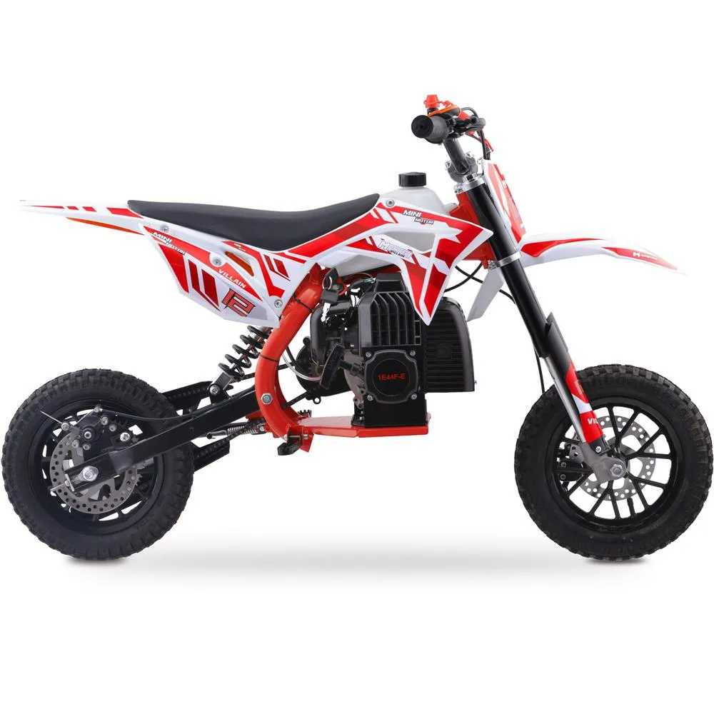 MotoTec Villain 52cc  2-Stroke Kids Gas Powered Dirt Bike