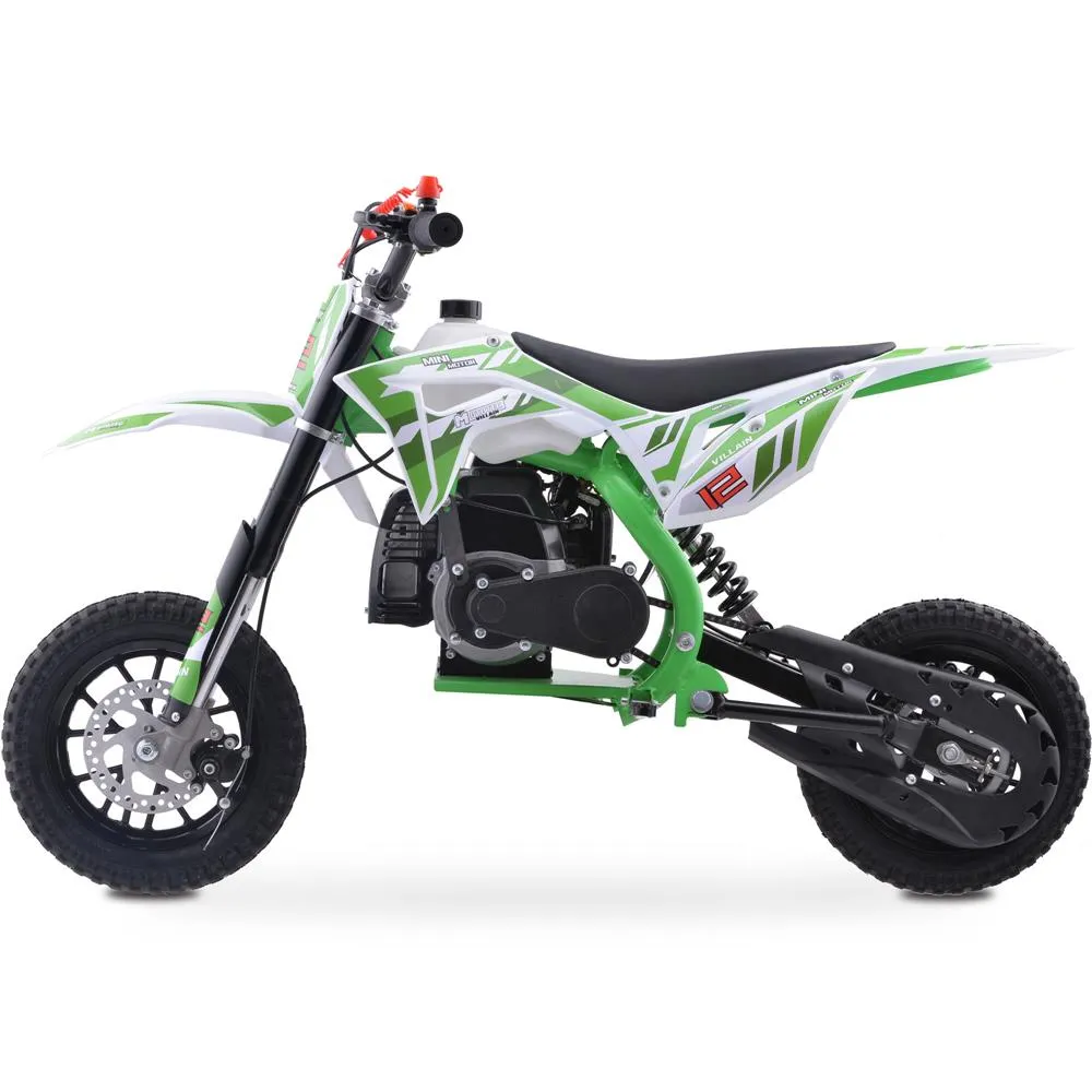 MotoTec Villain 52cc  2-Stroke Kids Gas Powered Dirt Bike