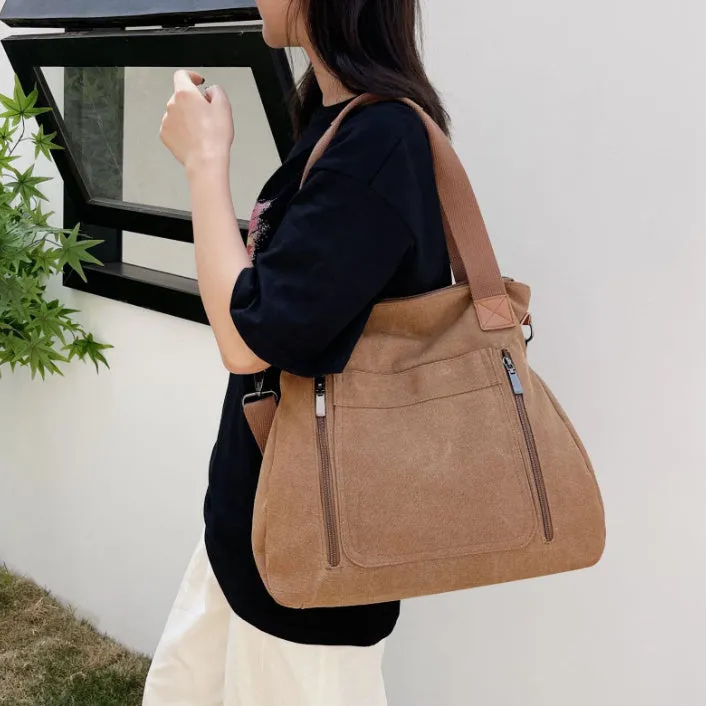 OnTheGo: Portable Canvas Tote Bag for Busy Women