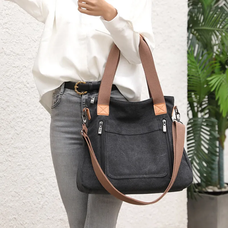 OnTheGo: Portable Canvas Tote Bag for Busy Women