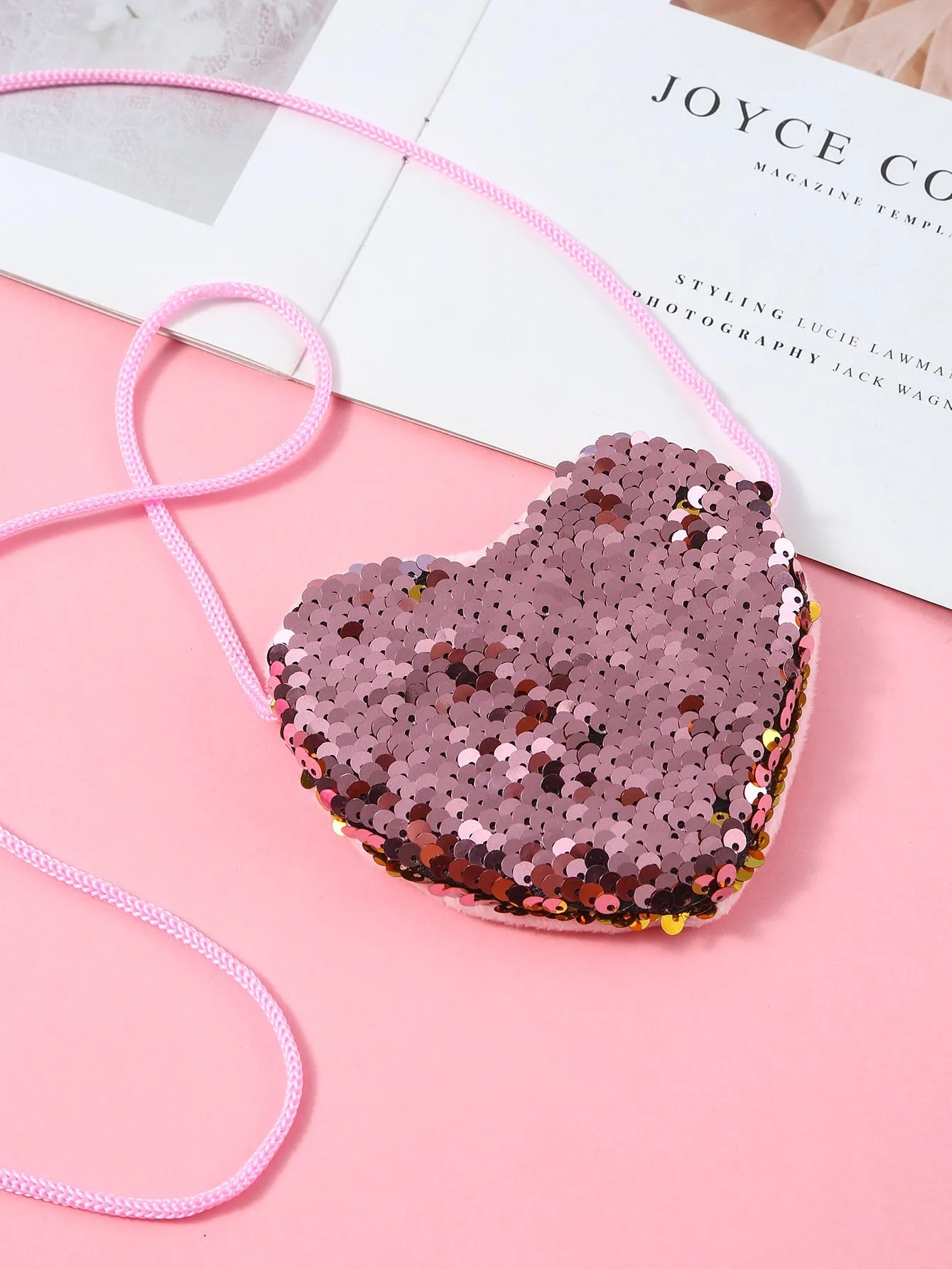 Pink Heart Novelty Bag Coin Purse Change Pouch Coin Case Small Wallet Card