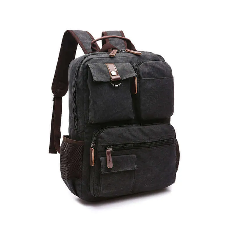 Practical Canvas Backpack | Fits 14 Inch Laptop