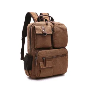 Practical Canvas Backpack | Fits 14 Inch Laptop