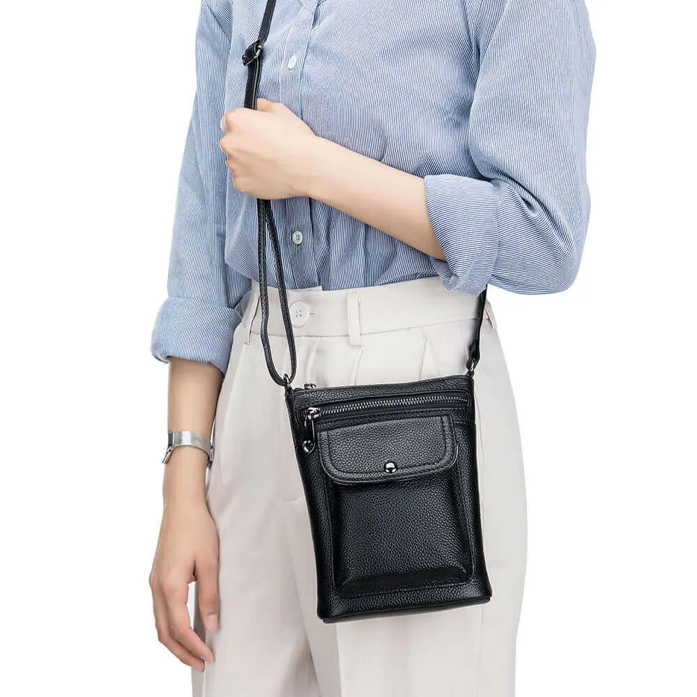 Practical Leather Small Shoulder Crossbody Bag