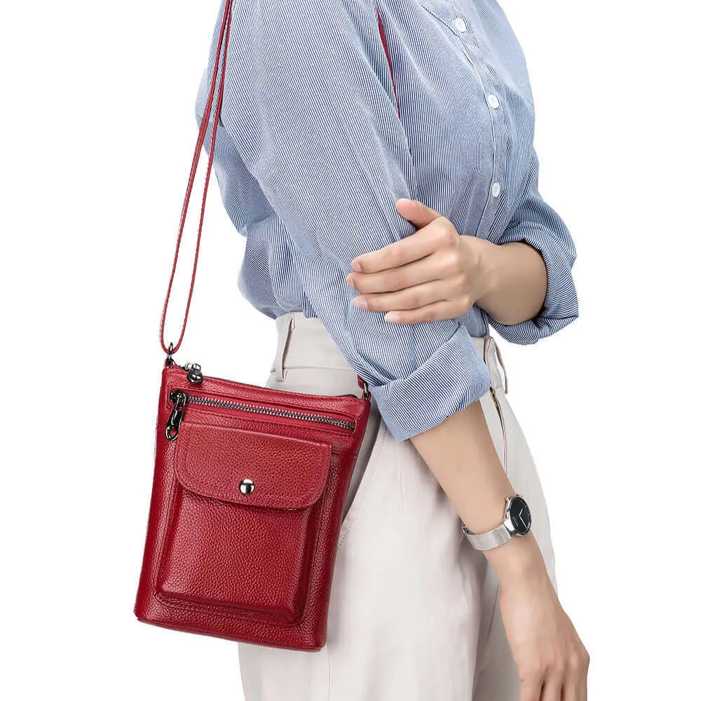 Practical Leather Small Shoulder Crossbody Bag