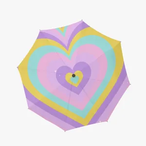 Purple Hearts Automatic Umbrella