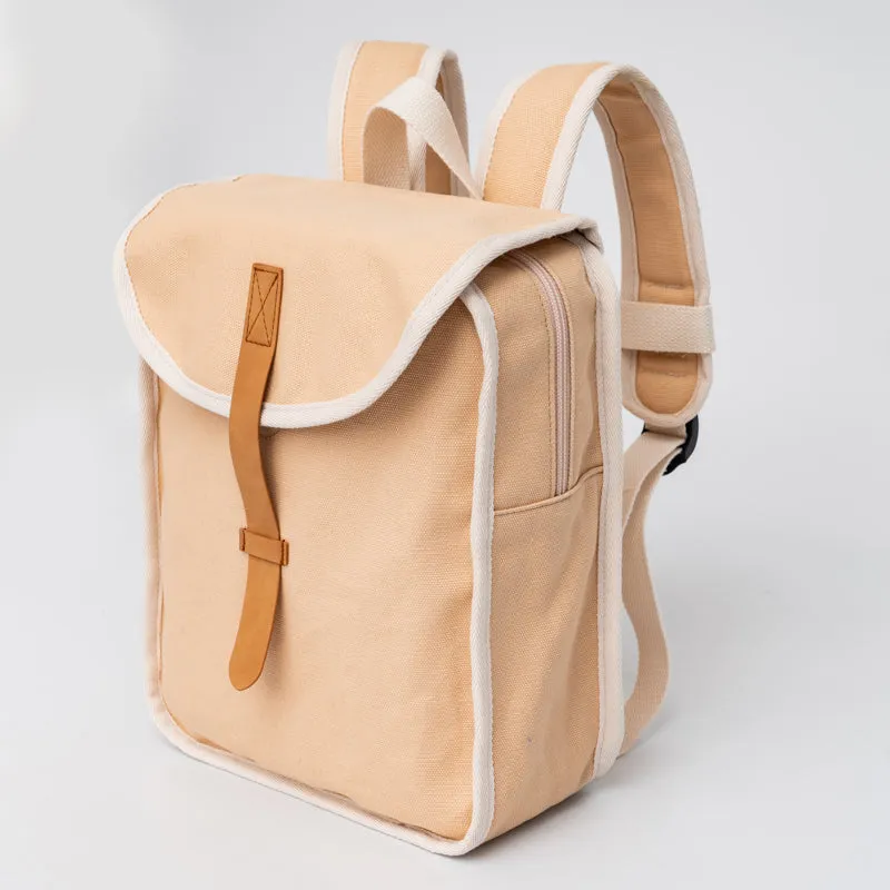 Recycled cotton backpack nougat