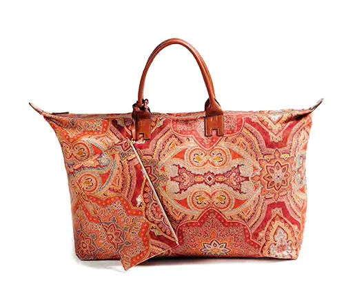 Red Paisley Travel Bag