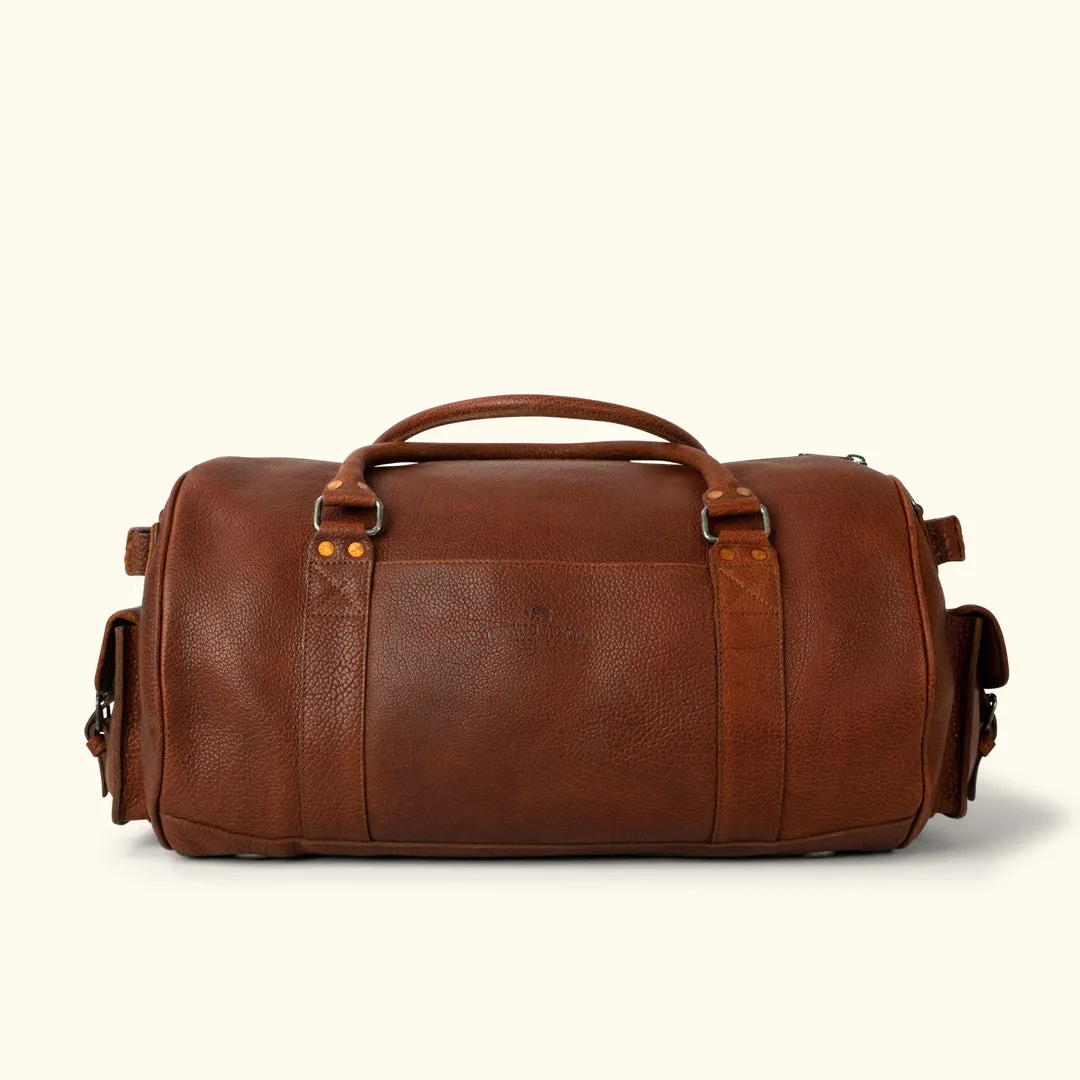 Ryder Reserve Bison Leather Travel Duffle Bag | Brown