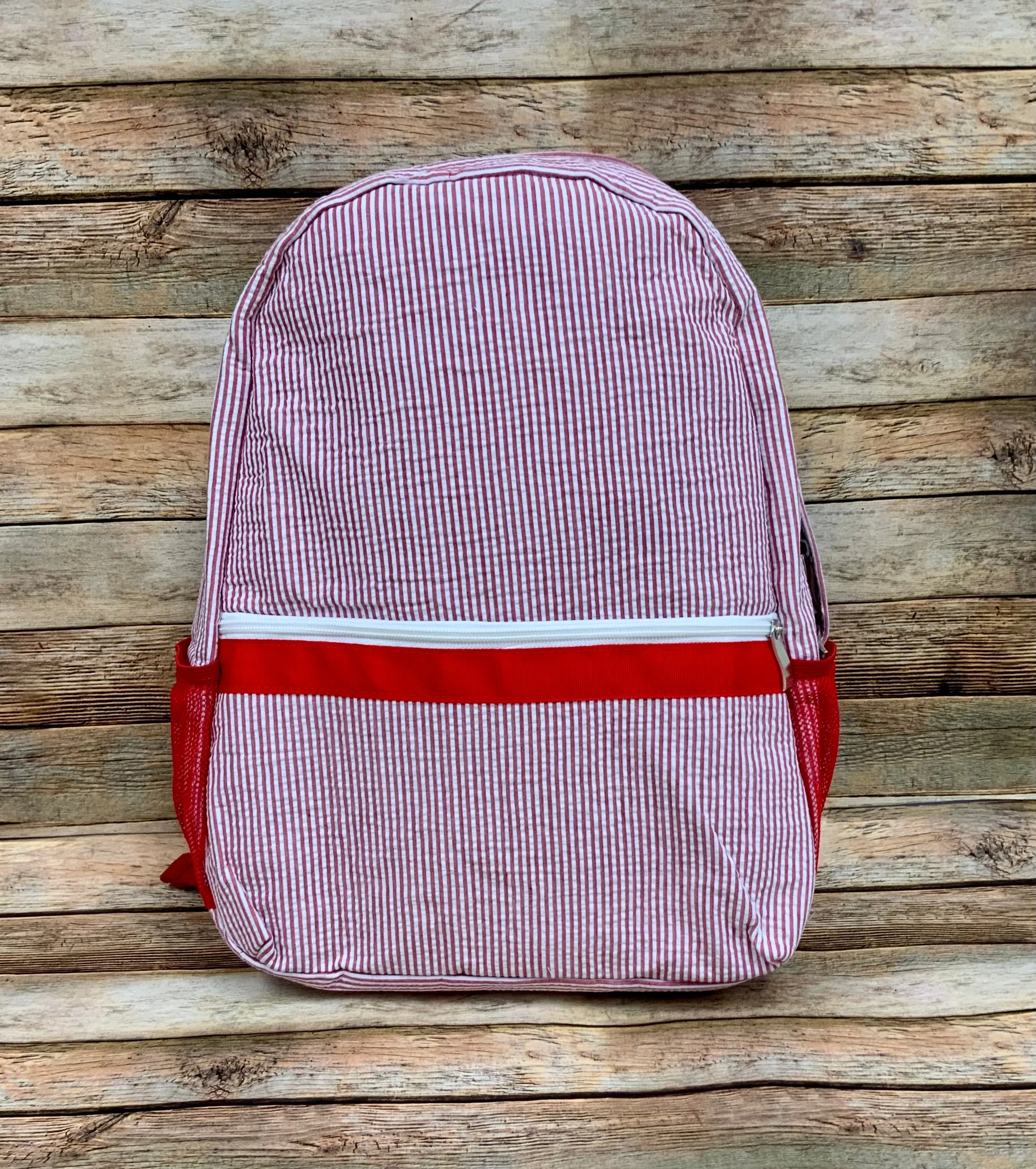 Seersucker Stripe Backpacks 15x12x4