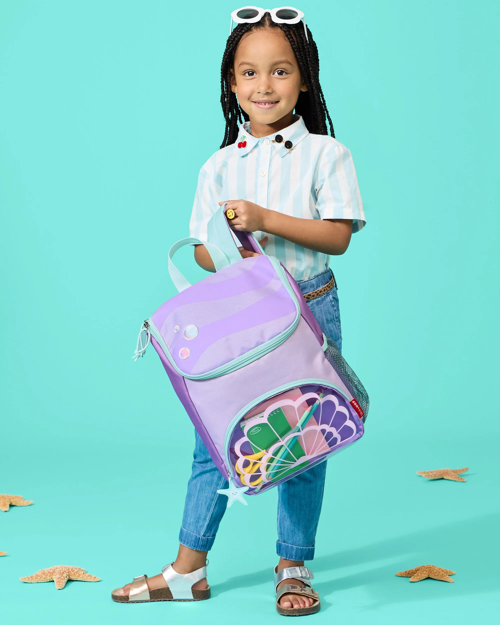 Skip Hop Spark Style Big Kid Backpack- Seashell