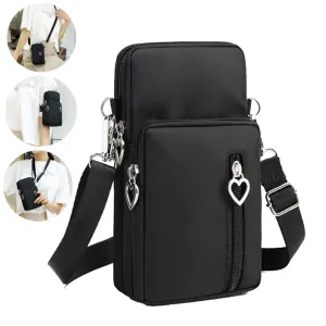 Solid Color Mobile Phone Bag Female Messenger Crossbody Shoulder Bags Women Arm Bag