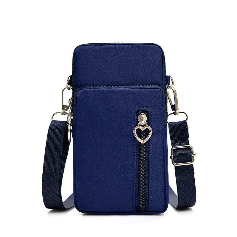 Solid Color Mobile Phone Bag Female Messenger Crossbody Shoulder Bags Women Arm Bag