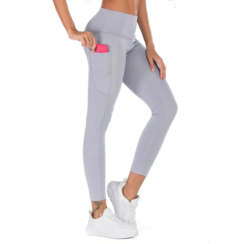 Solid Hip-Hugging Fitness Yoga Sports Tight-Fitting Sports Leggings