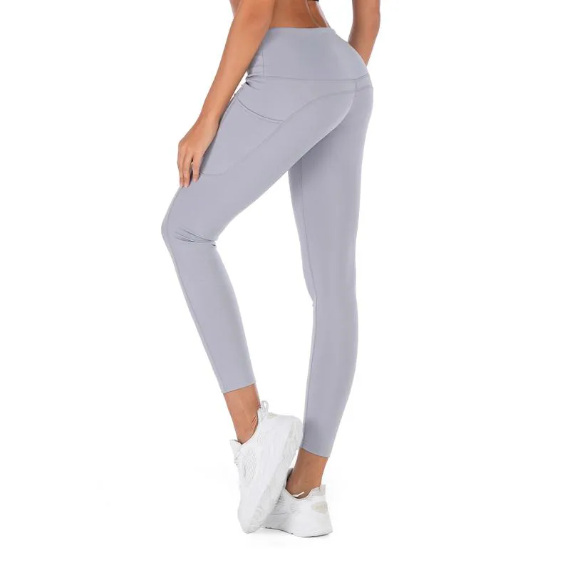 Solid Hip-Hugging Fitness Yoga Sports Tight-Fitting Sports Leggings