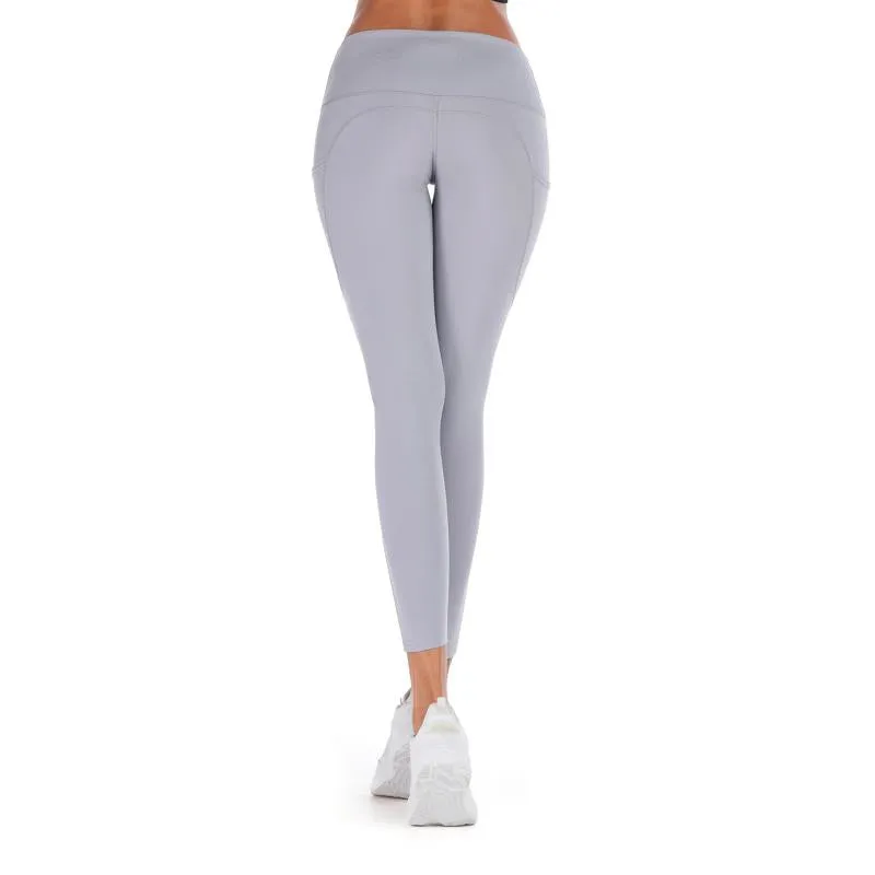 Solid Hip-Hugging Fitness Yoga Sports Tight-Fitting Sports Leggings