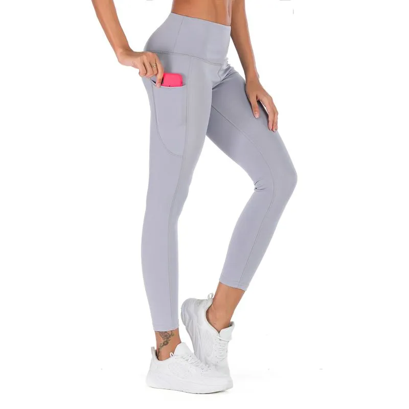 Solid Hip-Hugging Fitness Yoga Sports Tight-Fitting Sports Leggings