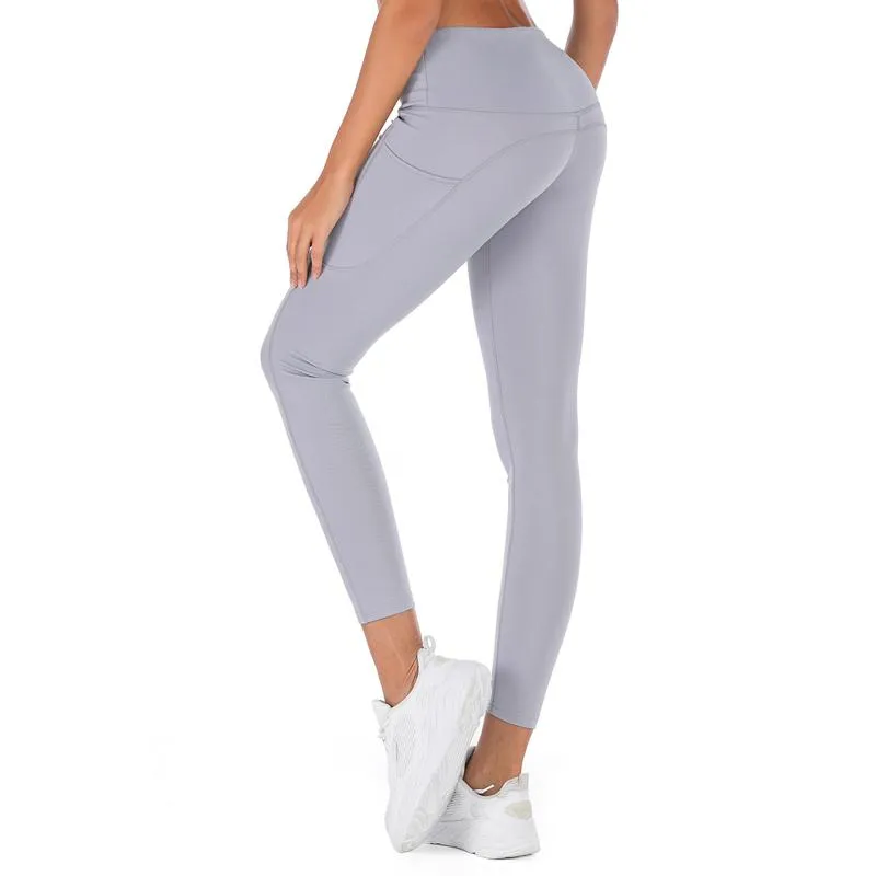 Solid Hip-Hugging Fitness Yoga Sports Tight-Fitting Sports Leggings