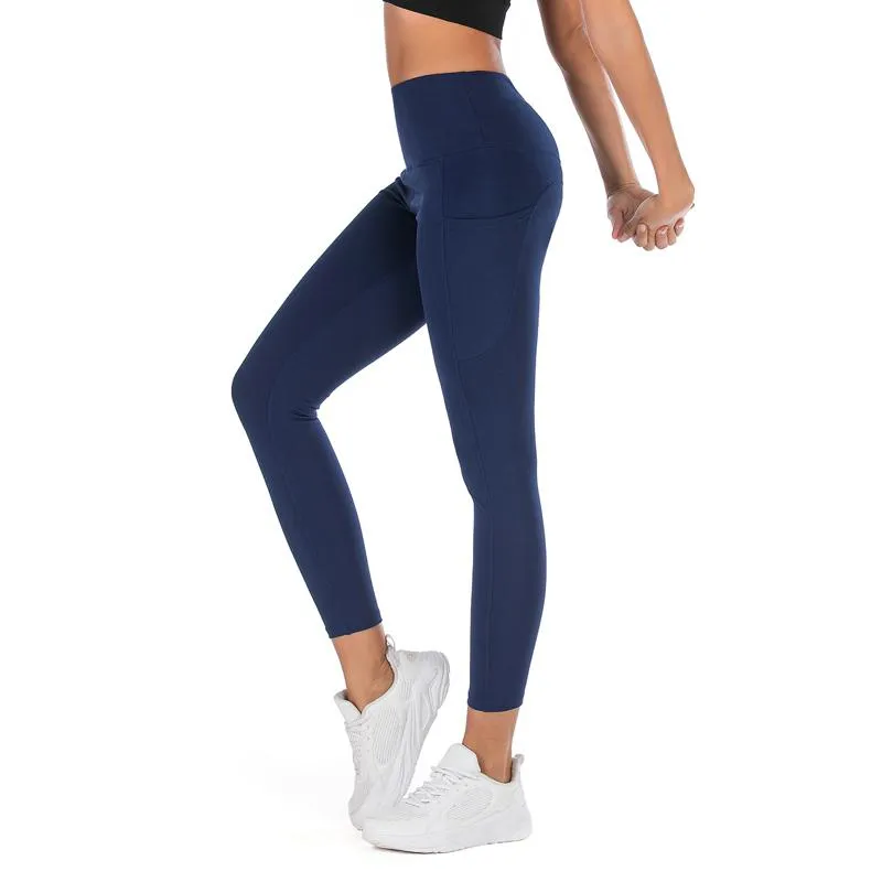 Solid Hip-Hugging Fitness Yoga Sports Tight-Fitting Sports Leggings