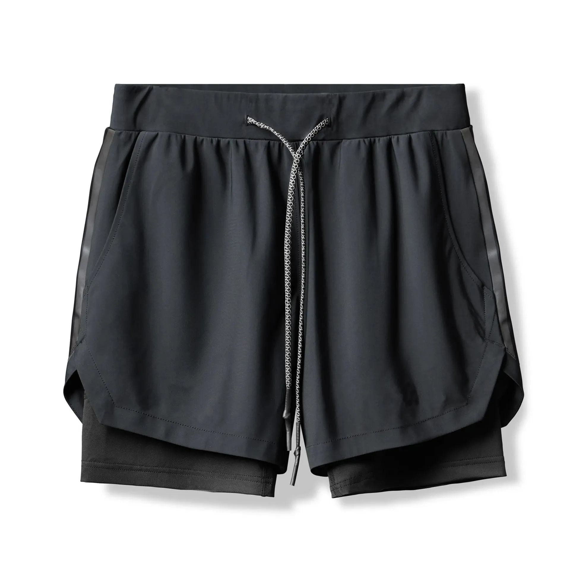 SPORTS AND FITNESS DOUBLE LAYER QUICK DRYING RUNNING SHORTS