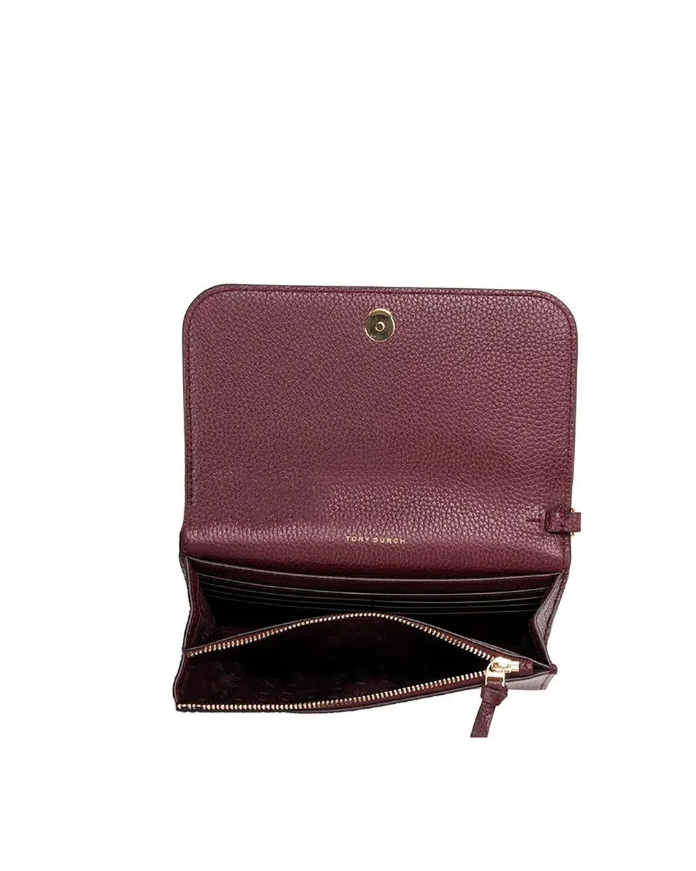 Tory Burch Claret Thea Flat Wallet Crossbody