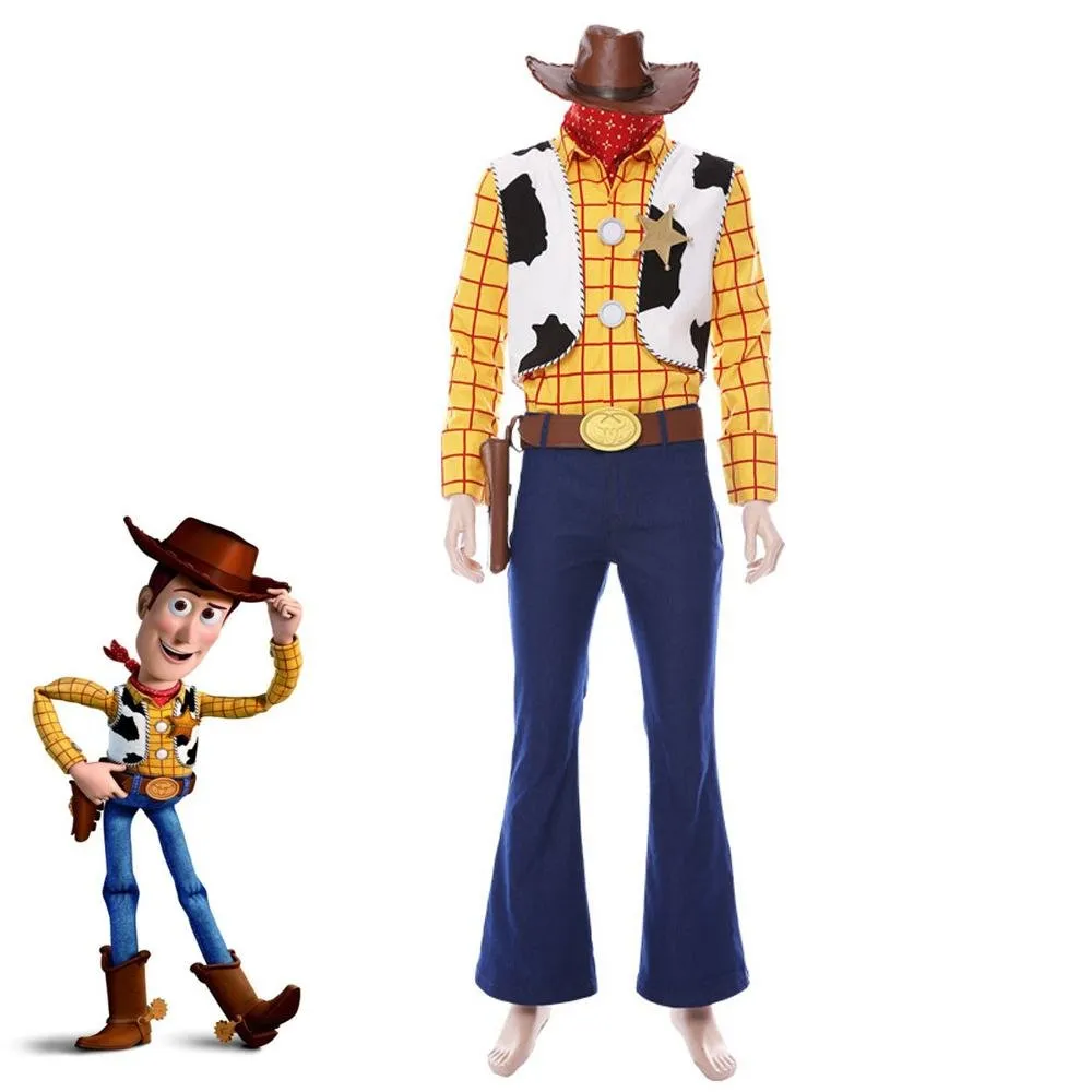 Toy Story 4 Woody Costume Full All set Halloween For Men Adult