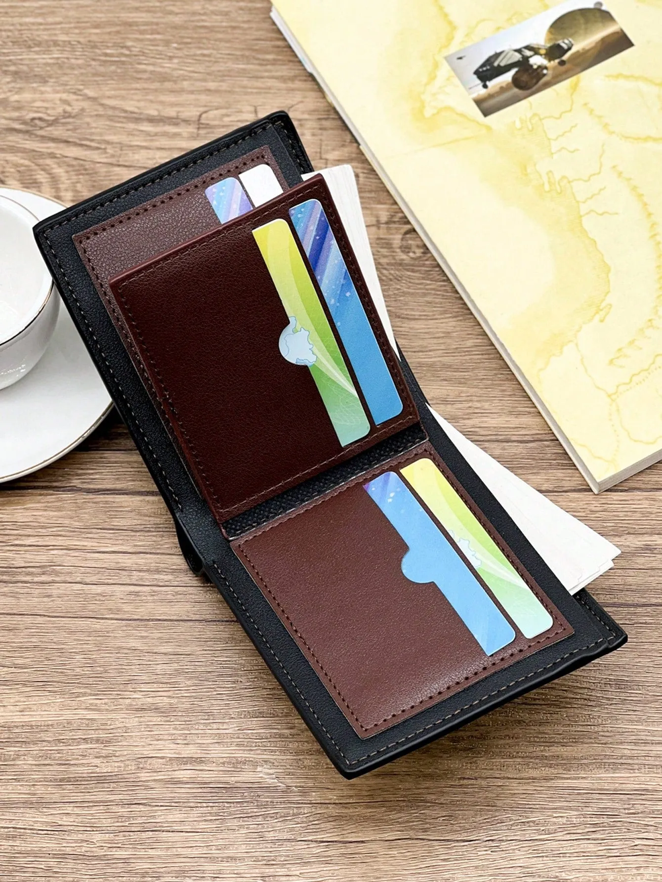 Trendy Casual Fashion Retro Business Youth College Men's Short Wallet Coin Purse New Large Capacity Wallet