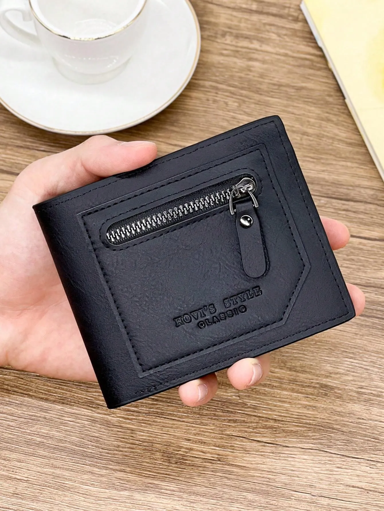 Trendy Casual Fashion Retro Business Youth College Men's Short Wallet Coin Purse New Large Capacity Wallet