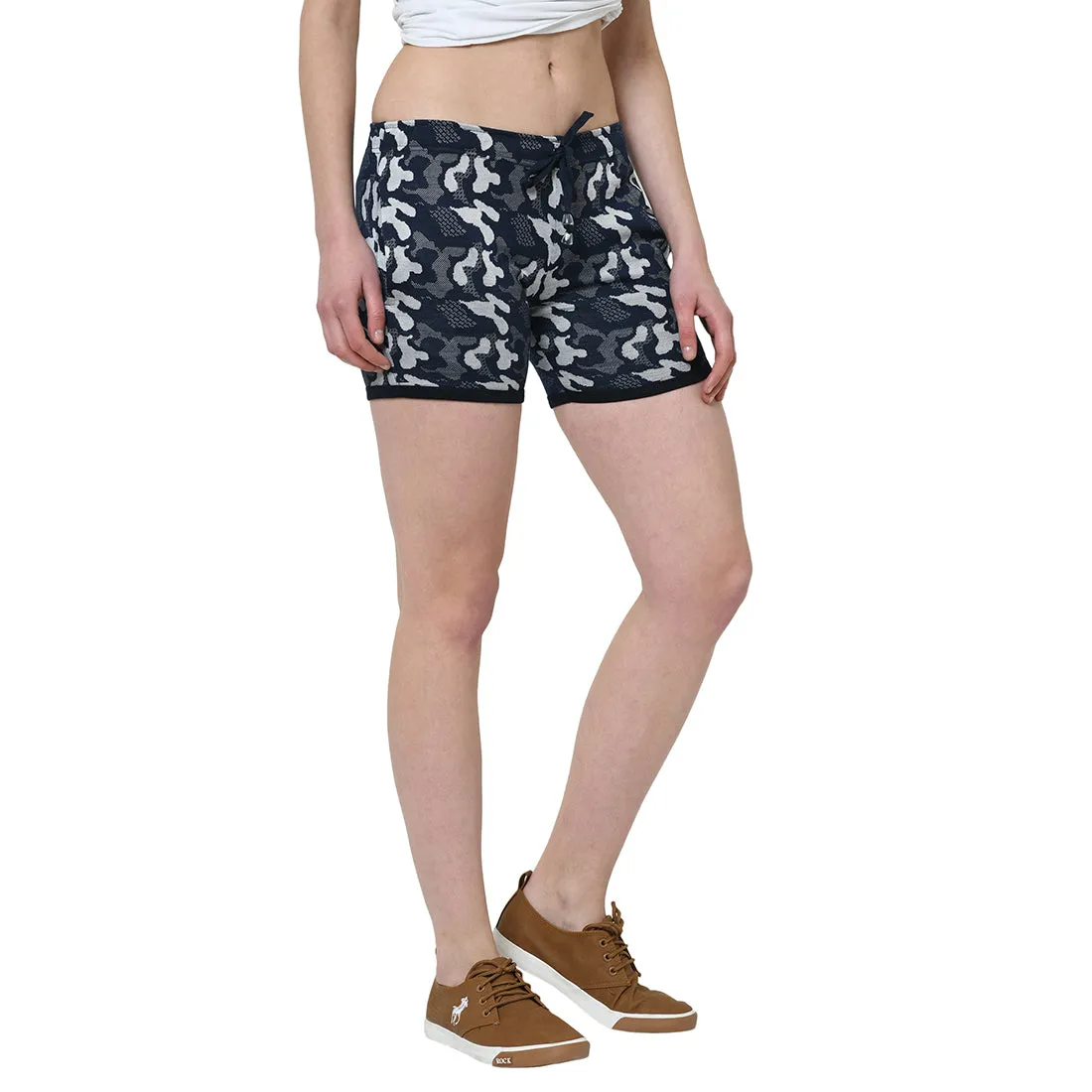 Vimal Jonney Blue Color Shorts For Women