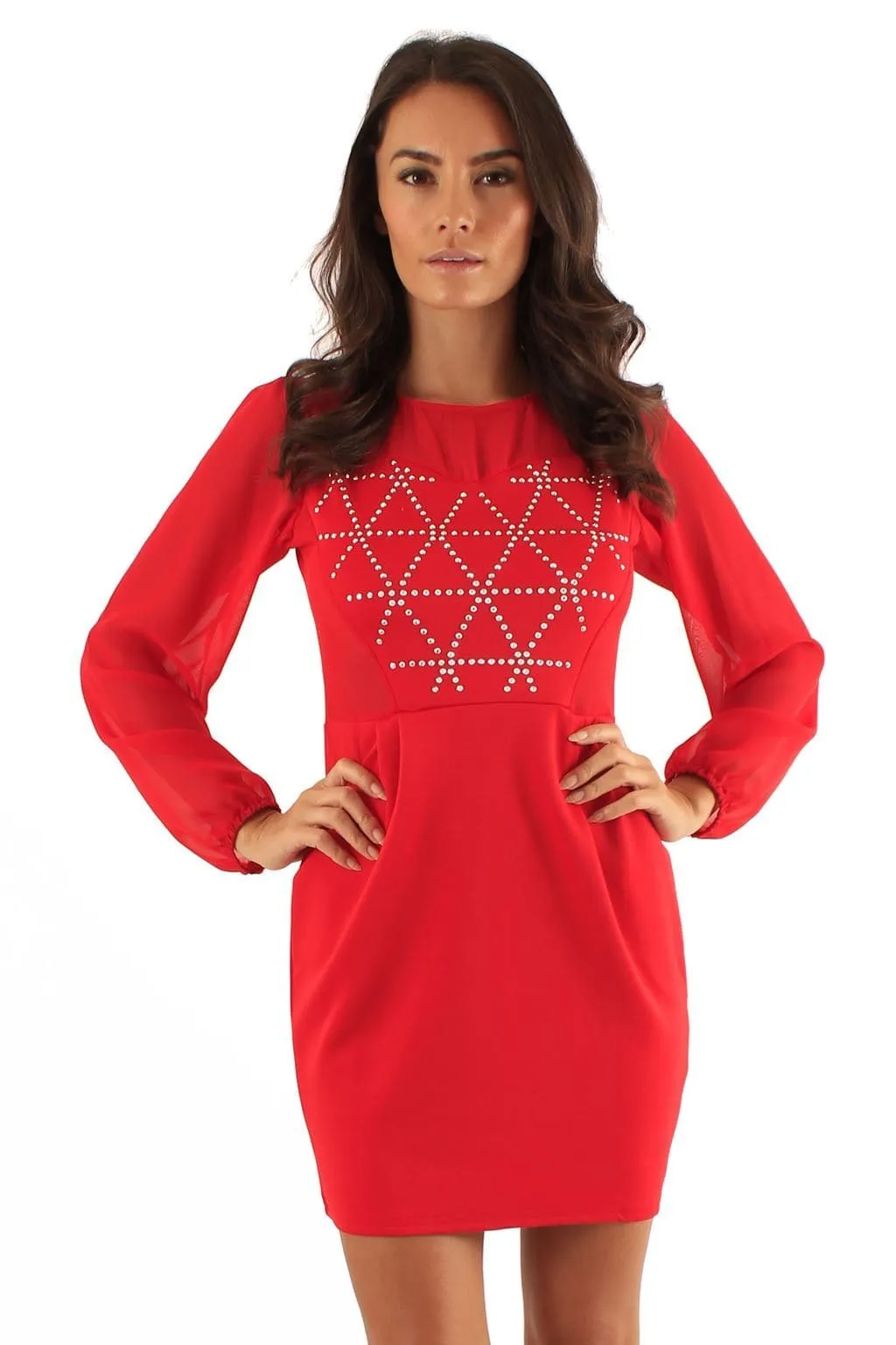 Women Long Sleeve Mini Dress