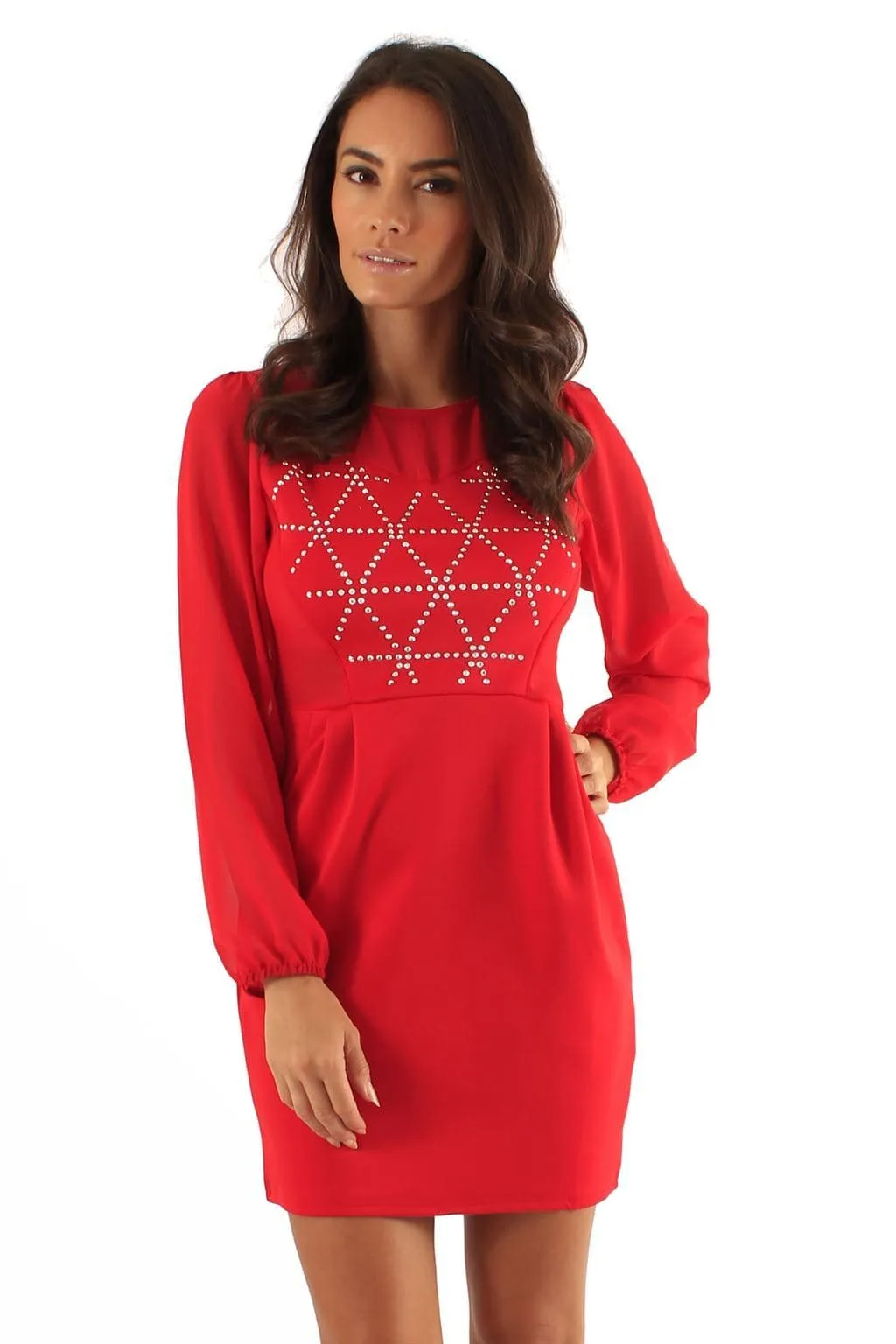 Women Long Sleeve Mini Dress