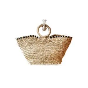 Woven Banana Straw Tote