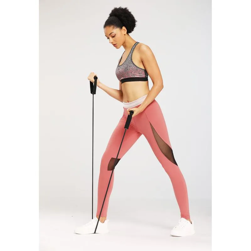 Yoga High-Waisted Tight-Fitting Sports Fitness High Elasticity Running Mesh Sports Leggings