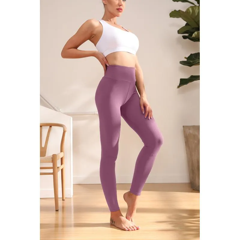 Yoga Solid Elasticity Simplicity Sports Fitness Sports Leggings