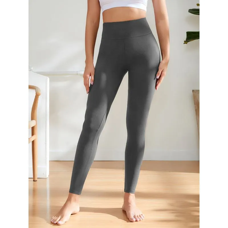 Yoga Solid Elasticity Simplicity Sports Fitness Sports Leggings