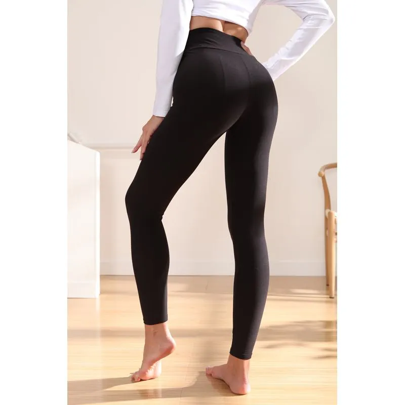 Yoga Solid Elasticity Simplicity Sports Fitness Sports Leggings